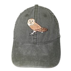 Barn Owl Slideback Baseball Cap Green One Size Adjustable Embroidered ECO